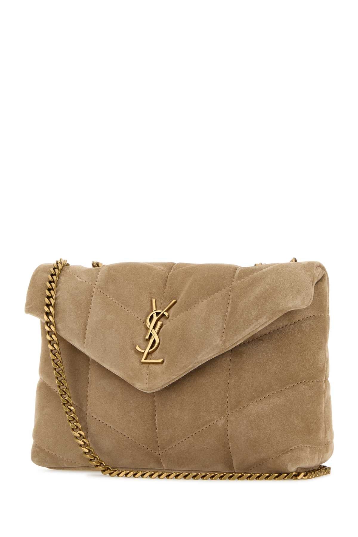 Beige Suede Puffer Toy Crossbody Bag Clearbeige Borse A Tracolla