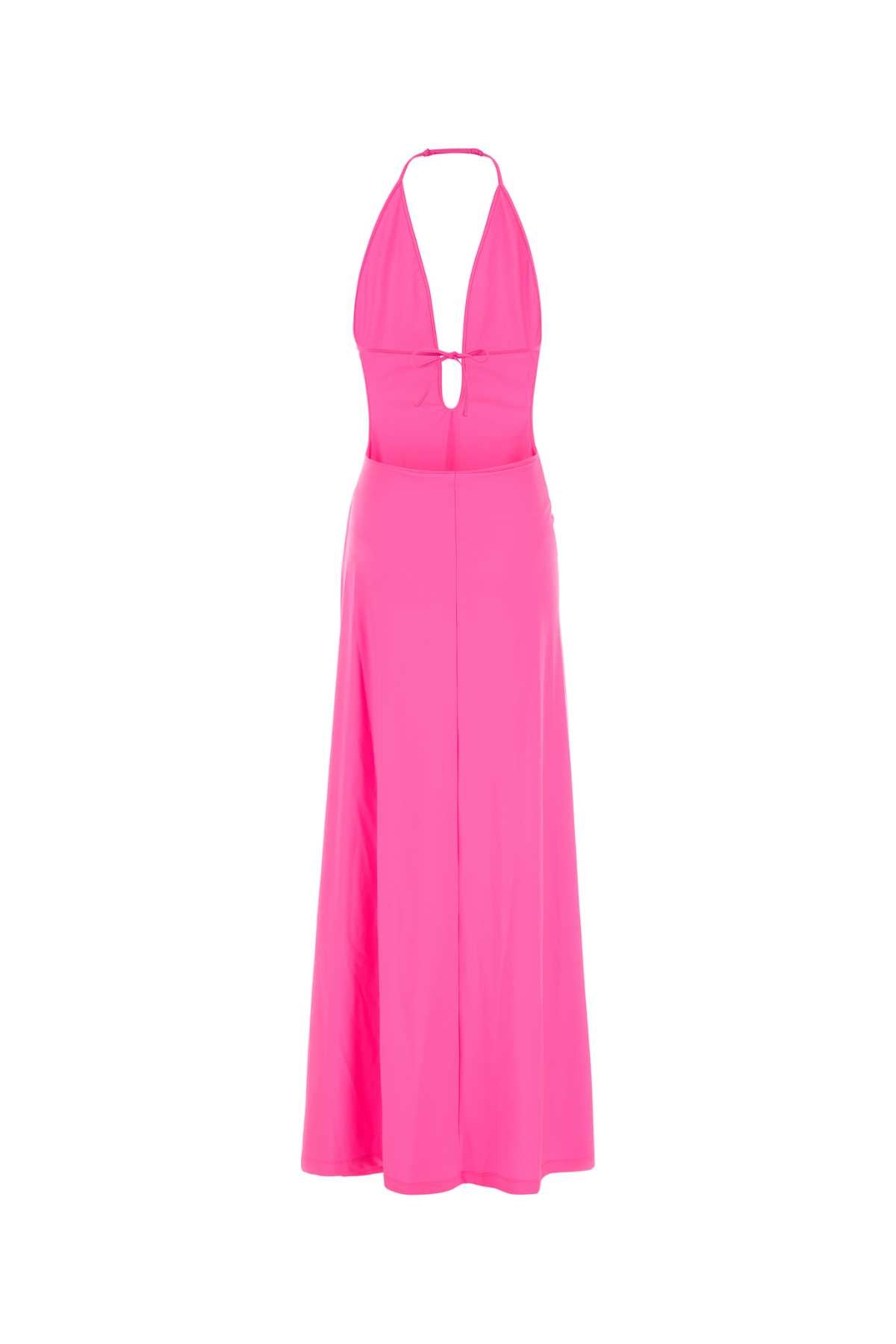 Fluo Pink Stretch Nylon Dress Neon Exterior: Elastane Abiti