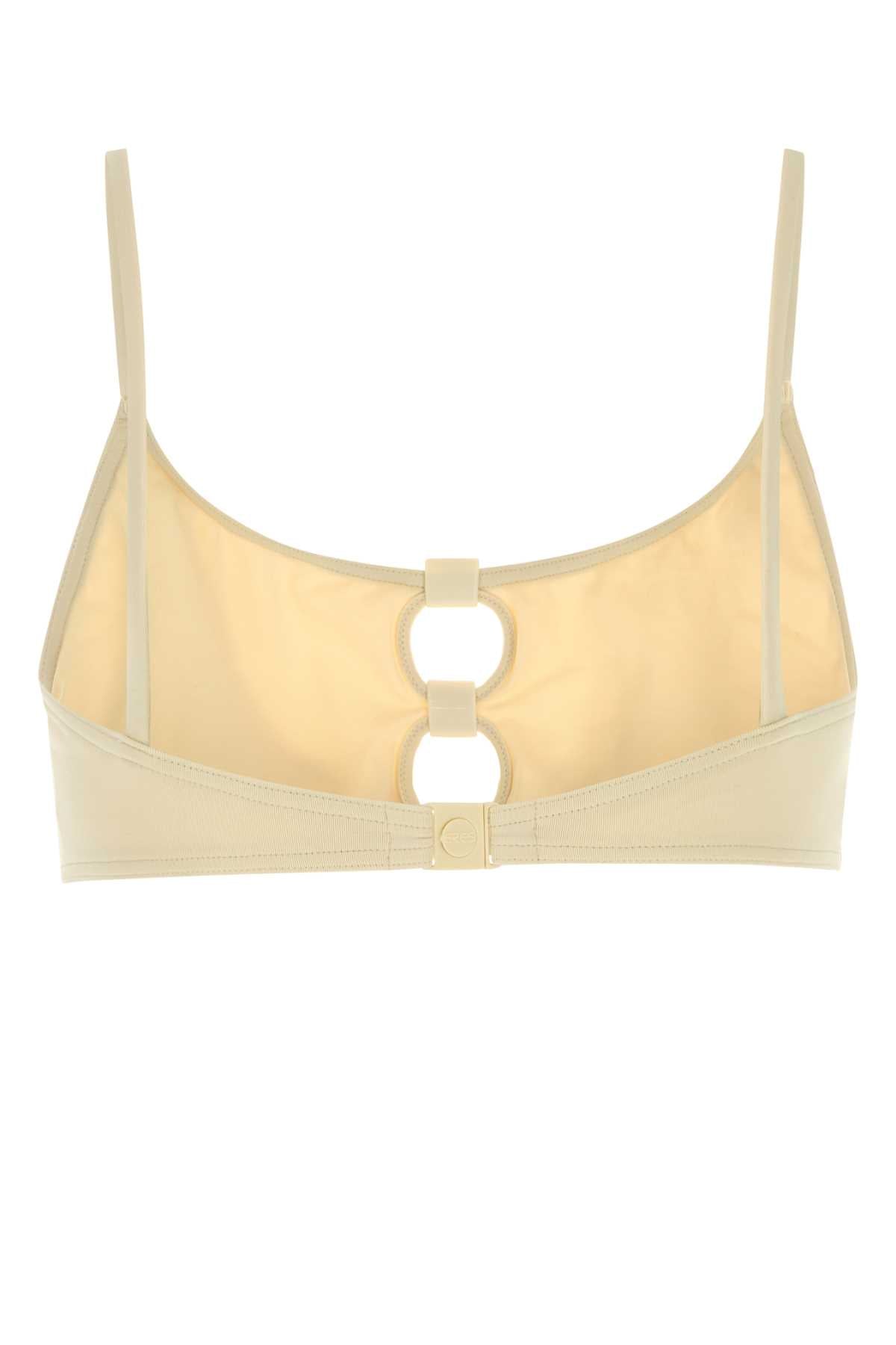 Ivory Stretch Nylon Bloom Biniki Top Panama Exterior: Elastane Costumi Da Bagno