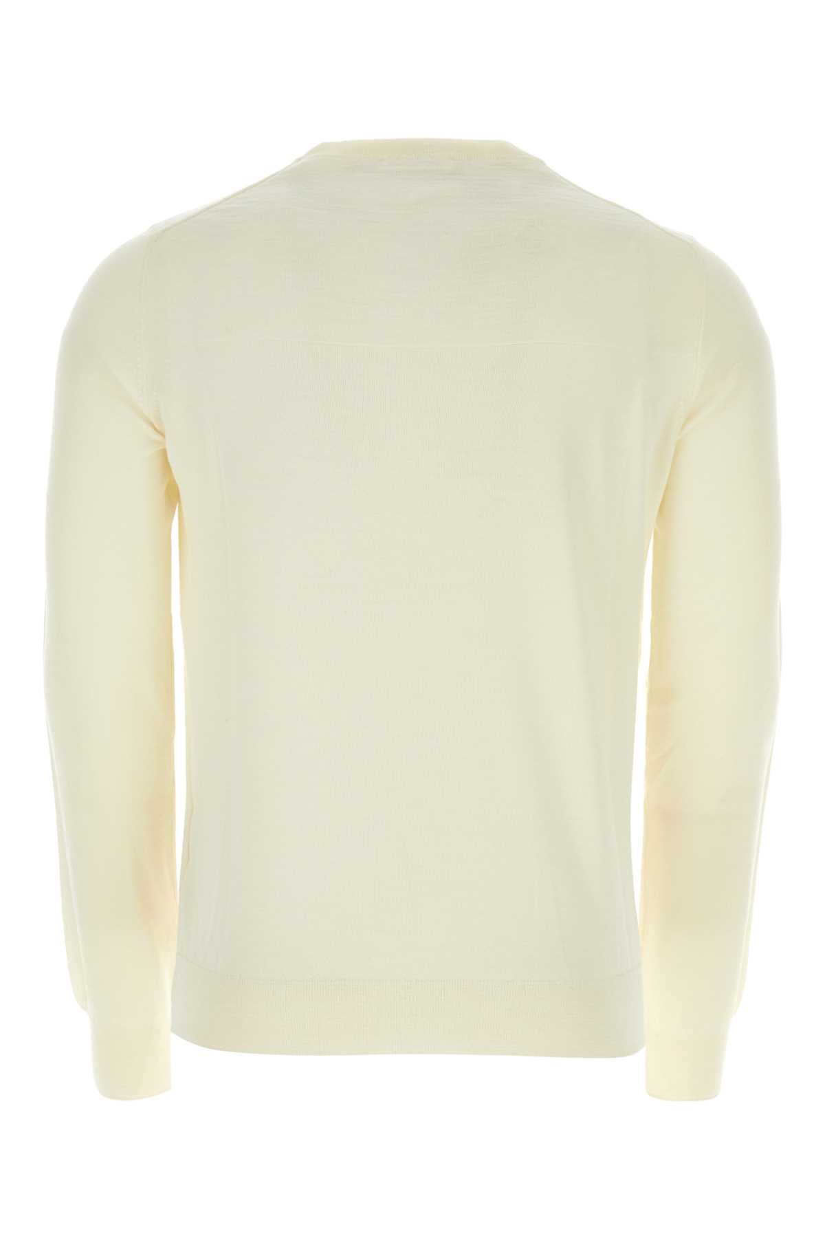 Ivory Wool Sweater 107 Exterior: Virgin Maglieria