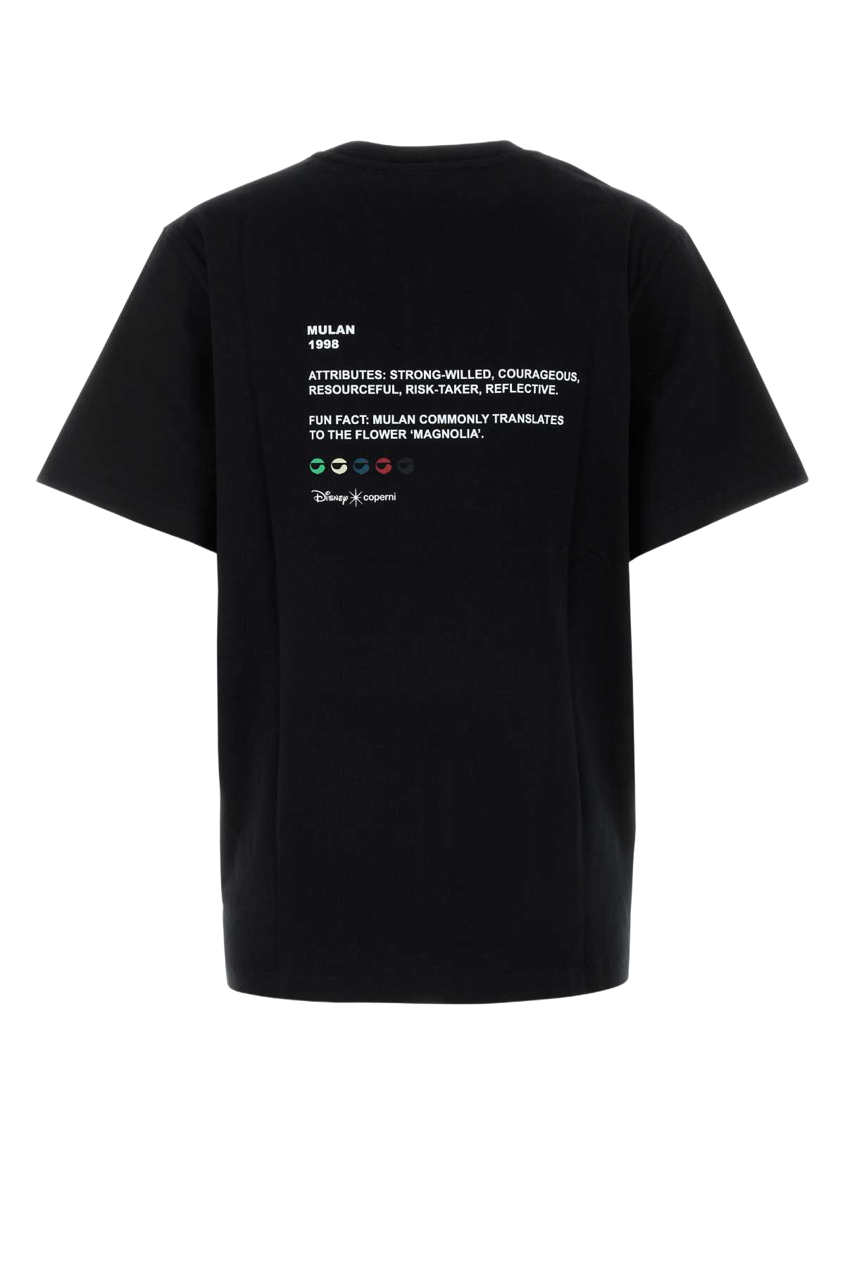 Black Cotton Coperni X Disney Mulan T-Shirt Exterior: Organic