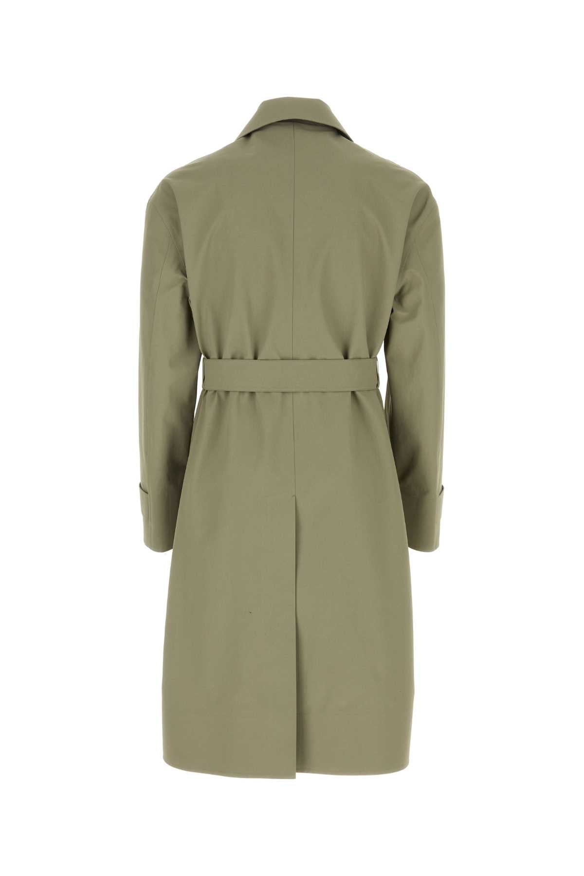 Army Green Cotton Trench Coat 317 Exterior