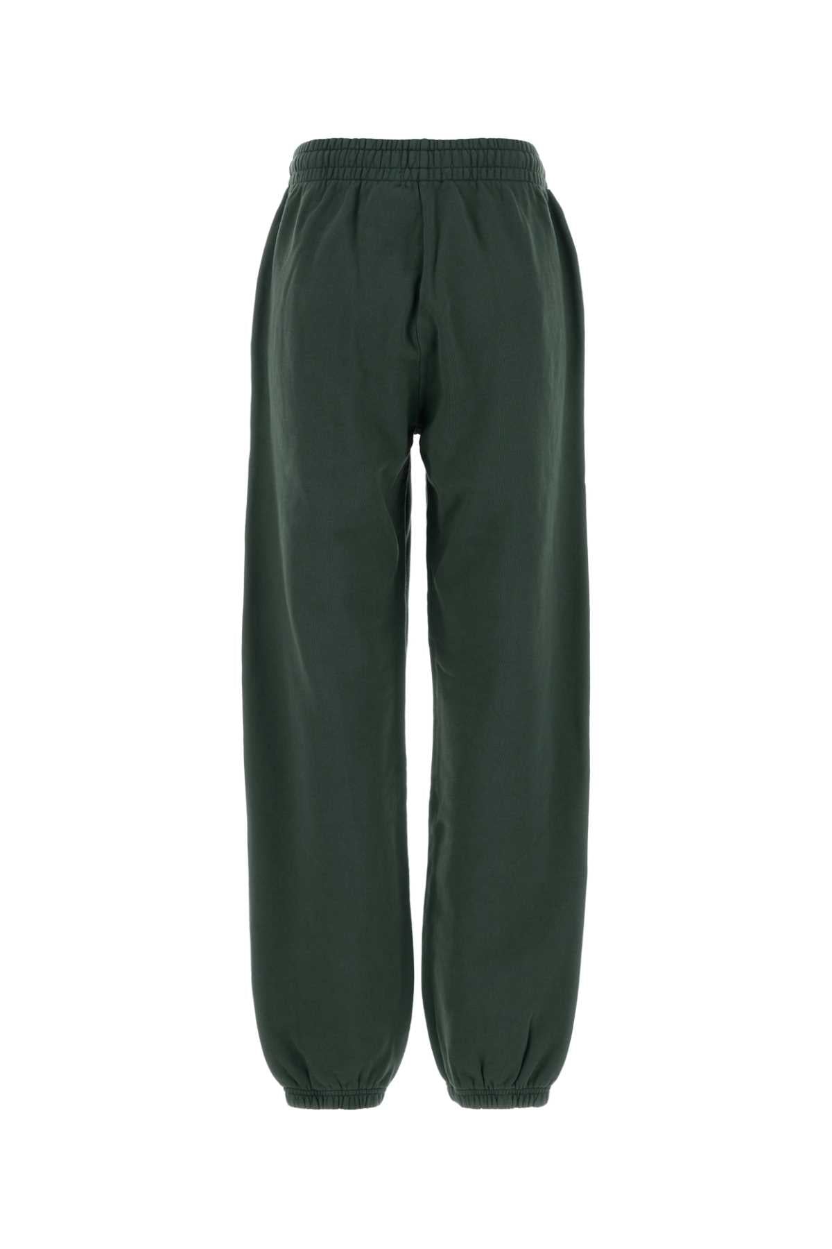 Dark Green Cotton Karter Joggers Emerald Exterior: Pantaloni