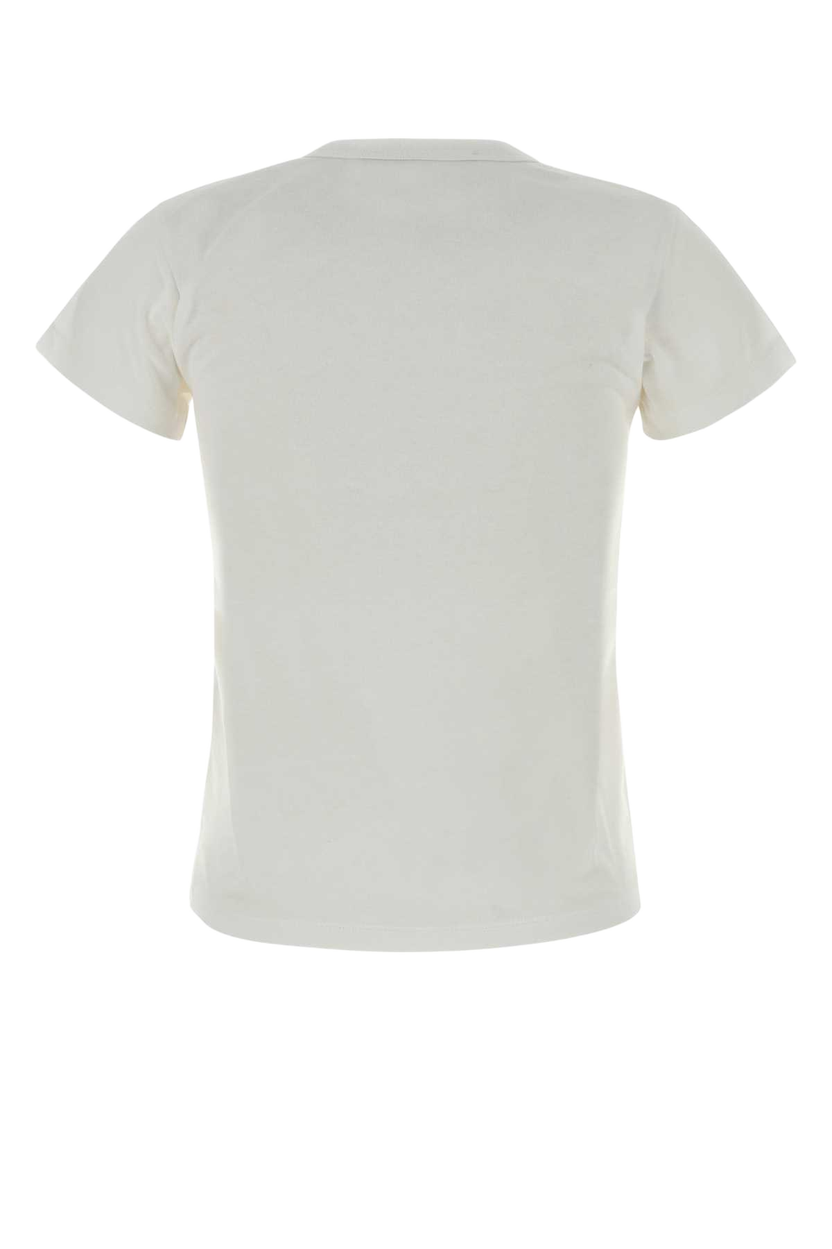 White Cotton T-Shirt Biancorosso Exterior