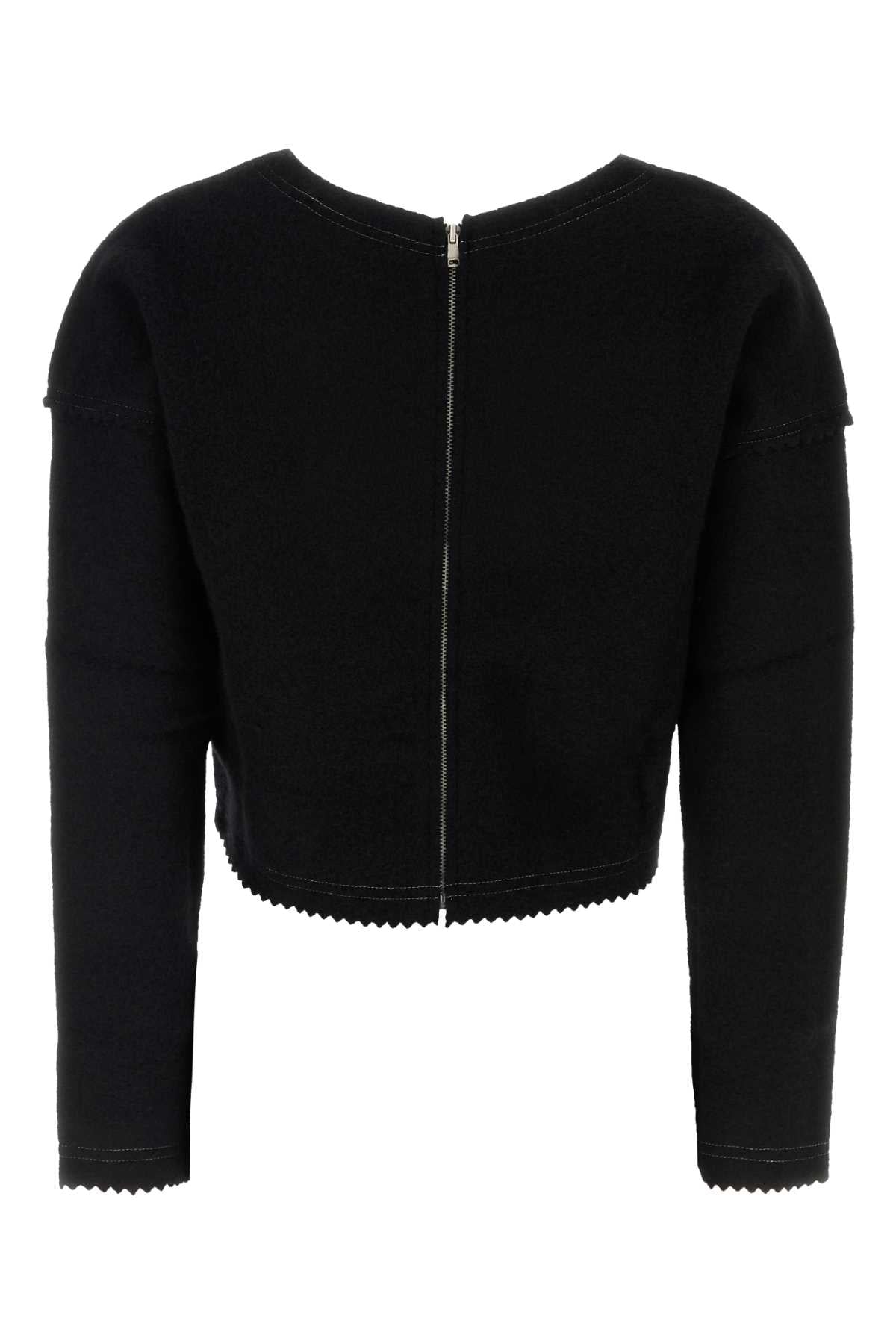 Black Wool Blend Crespo Sweater Nero Maglieria