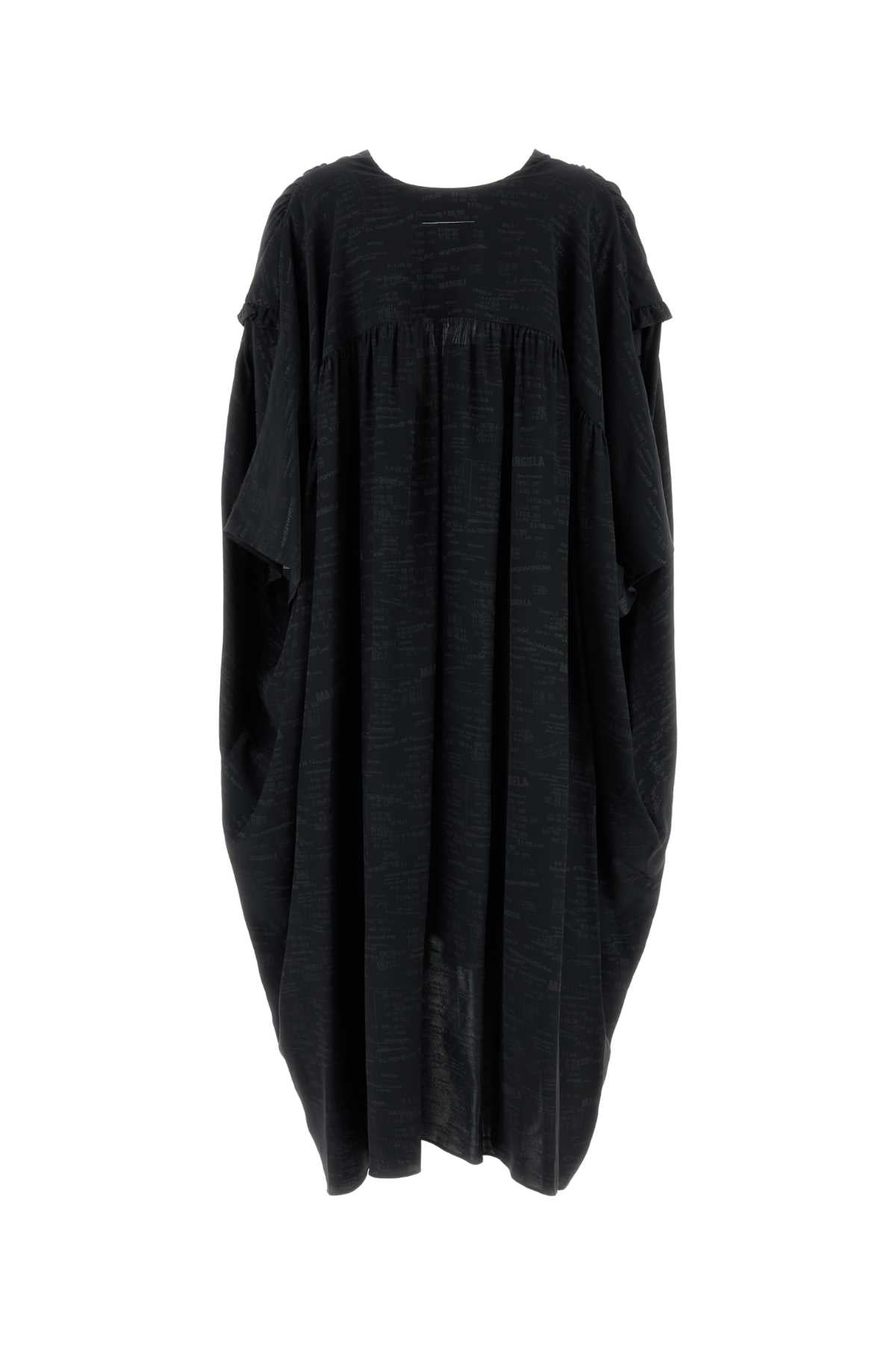 Black Jersey Shirt Dress Anthracite Acetato Viscosa Abiti