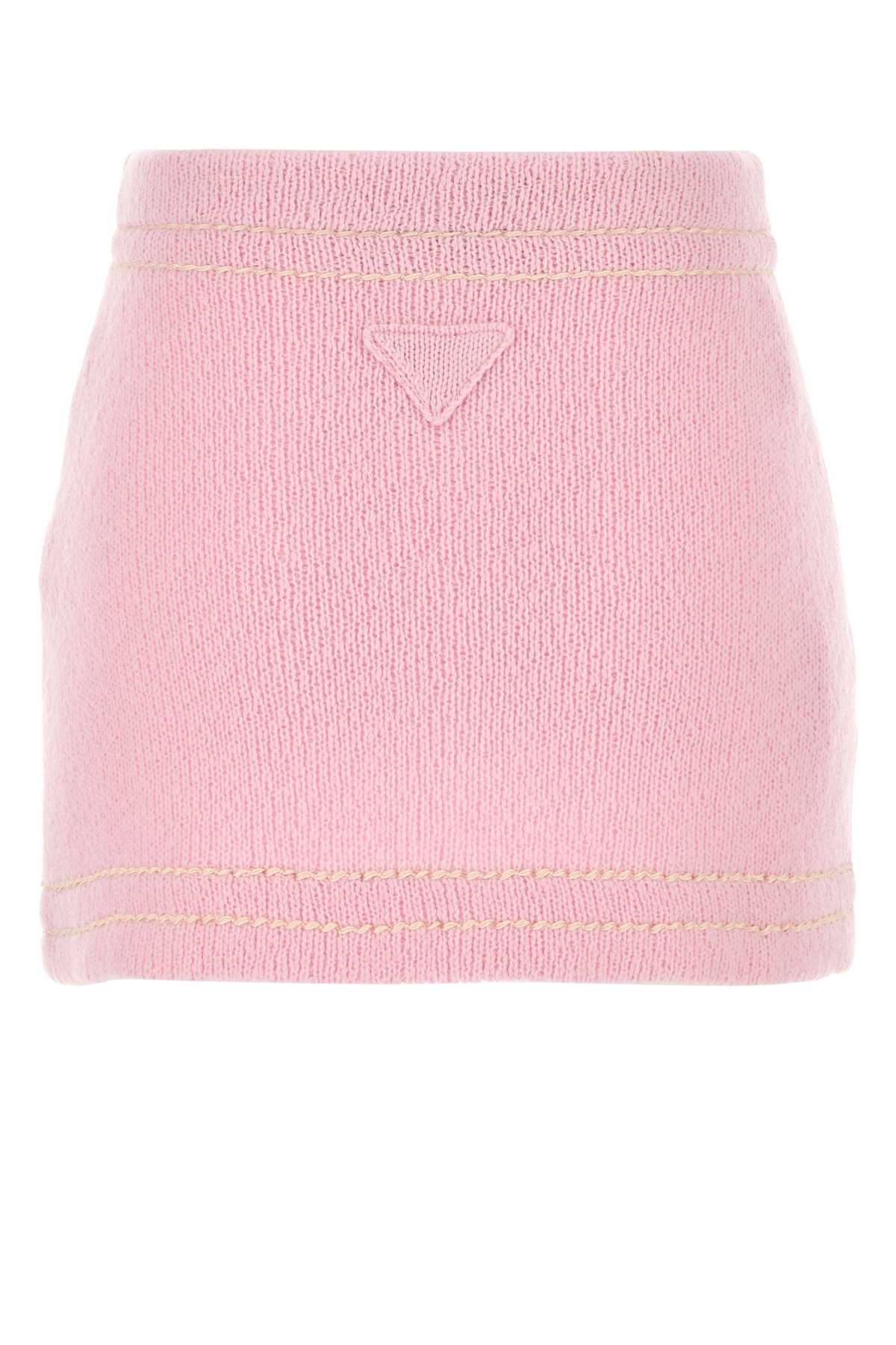 Pink Cashmere Mini Skirt Rosa Exterior: Gonne