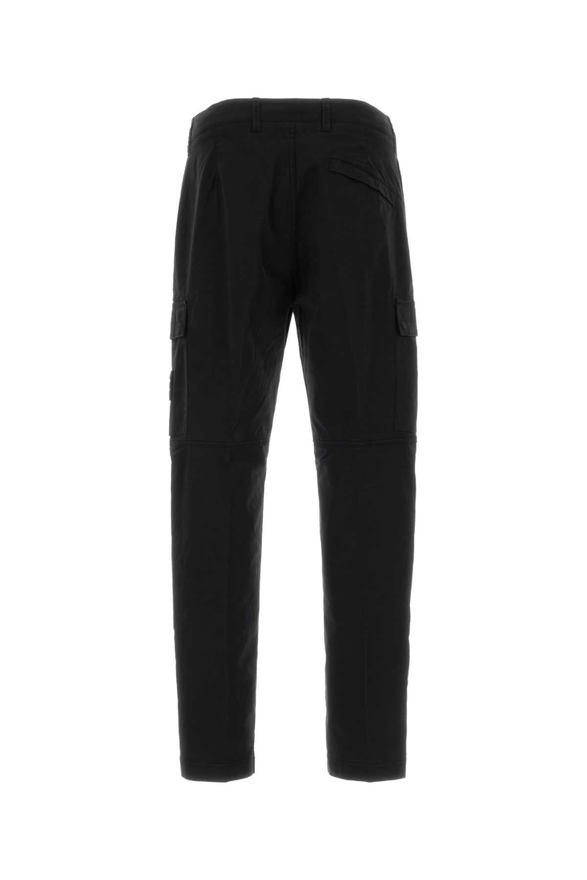 Black Exterior: Cotton Elastane Pantaloni
