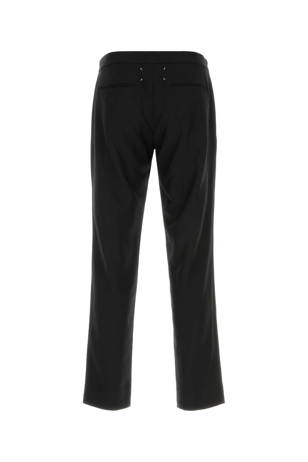 Black Exterior: Virgin Wool Pantaloni