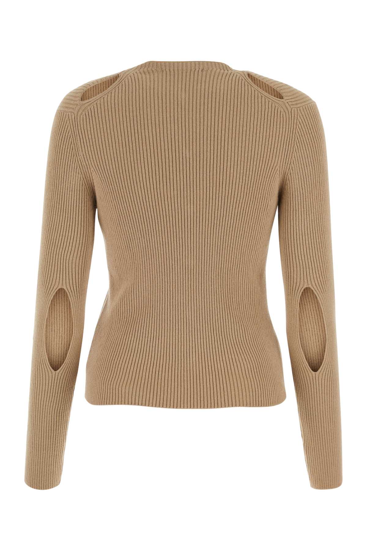 Biscuit Cotton Blend Cardigan Buff Maglieria
