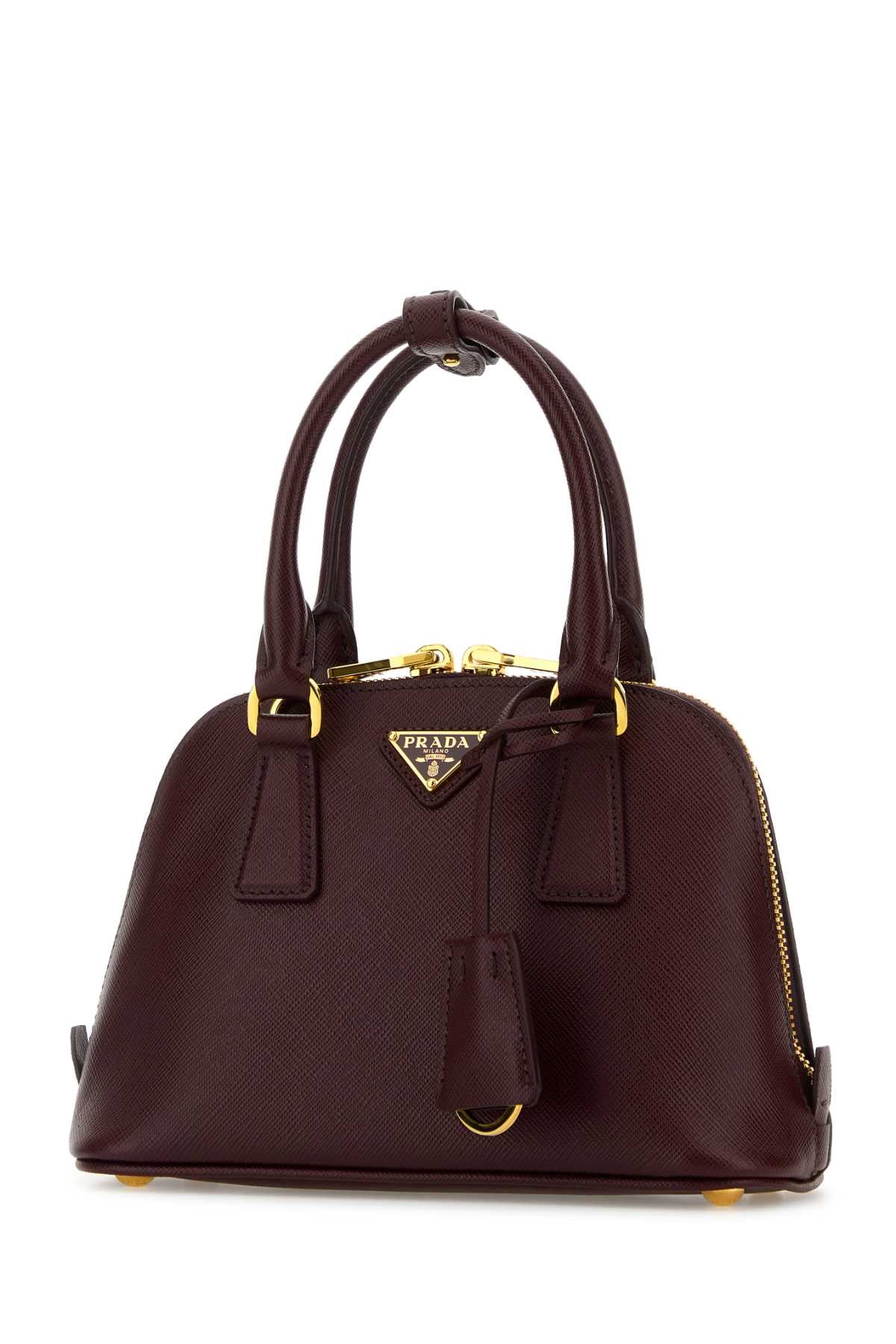 Burgundy Leather Handbag Bordeaux Vitello Borse A Mano