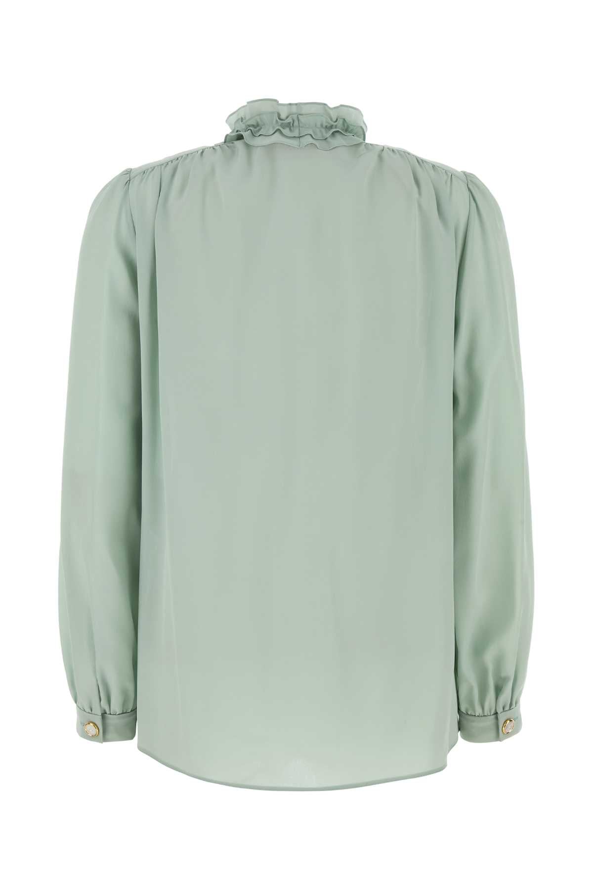 Tiffany Crepe Shirt Dirtysage Exterior: Silk Camicie