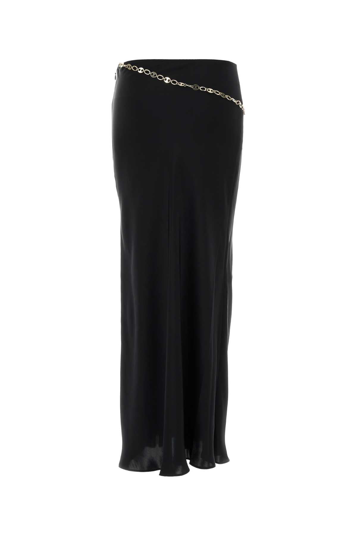 Black Satin Skirt Exterior: Polyester Gonne