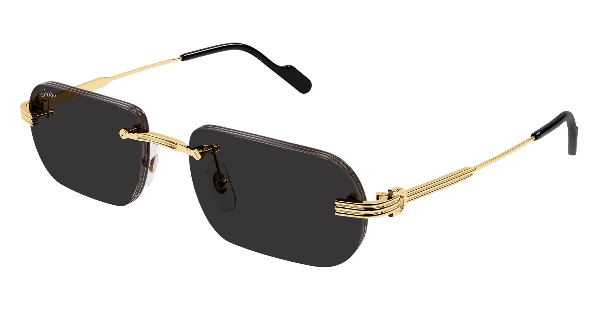 Signature C De Cartier Ct0577s-001 - Gold Grey Metal Sunglasses
