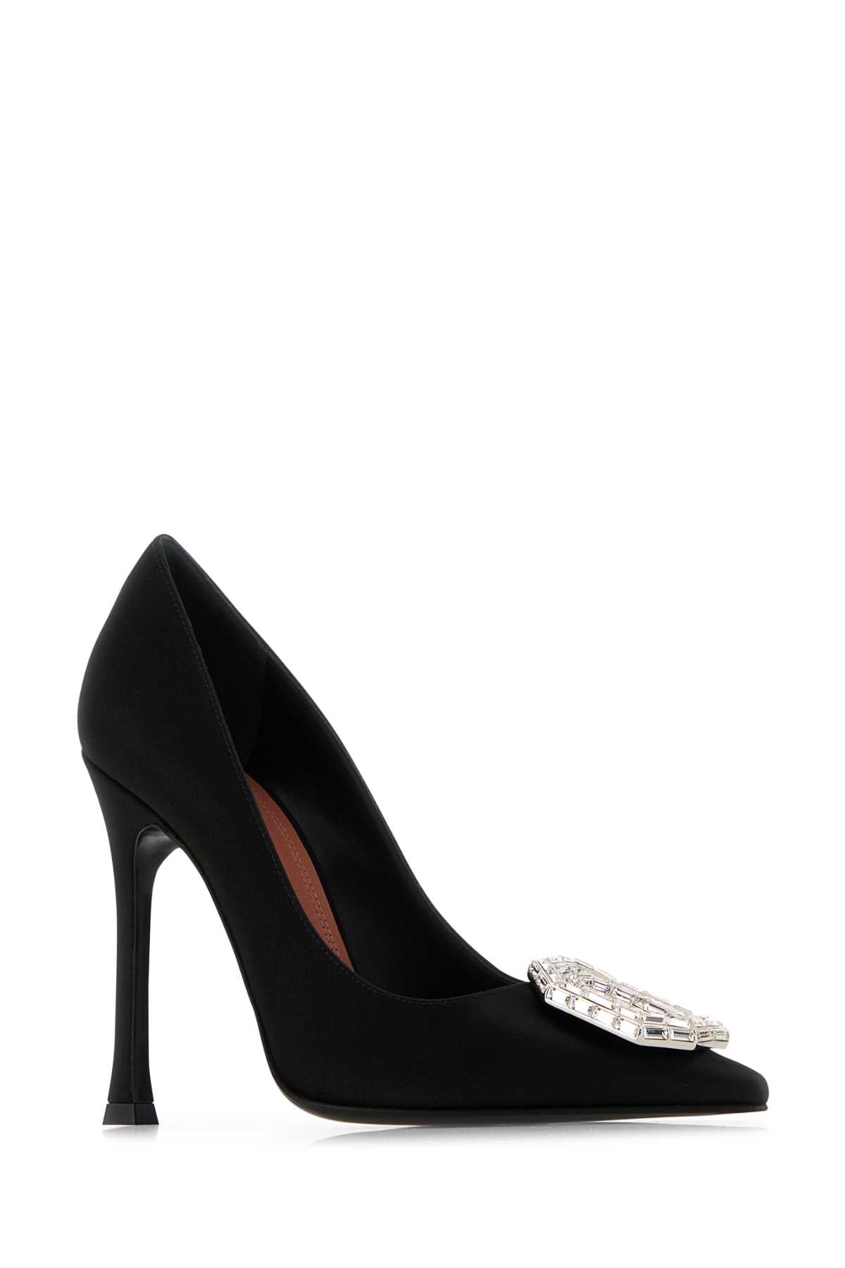 Cameliapump105 Satblawhibu Satinblackwhitebuckle Scarpe Con Tacco