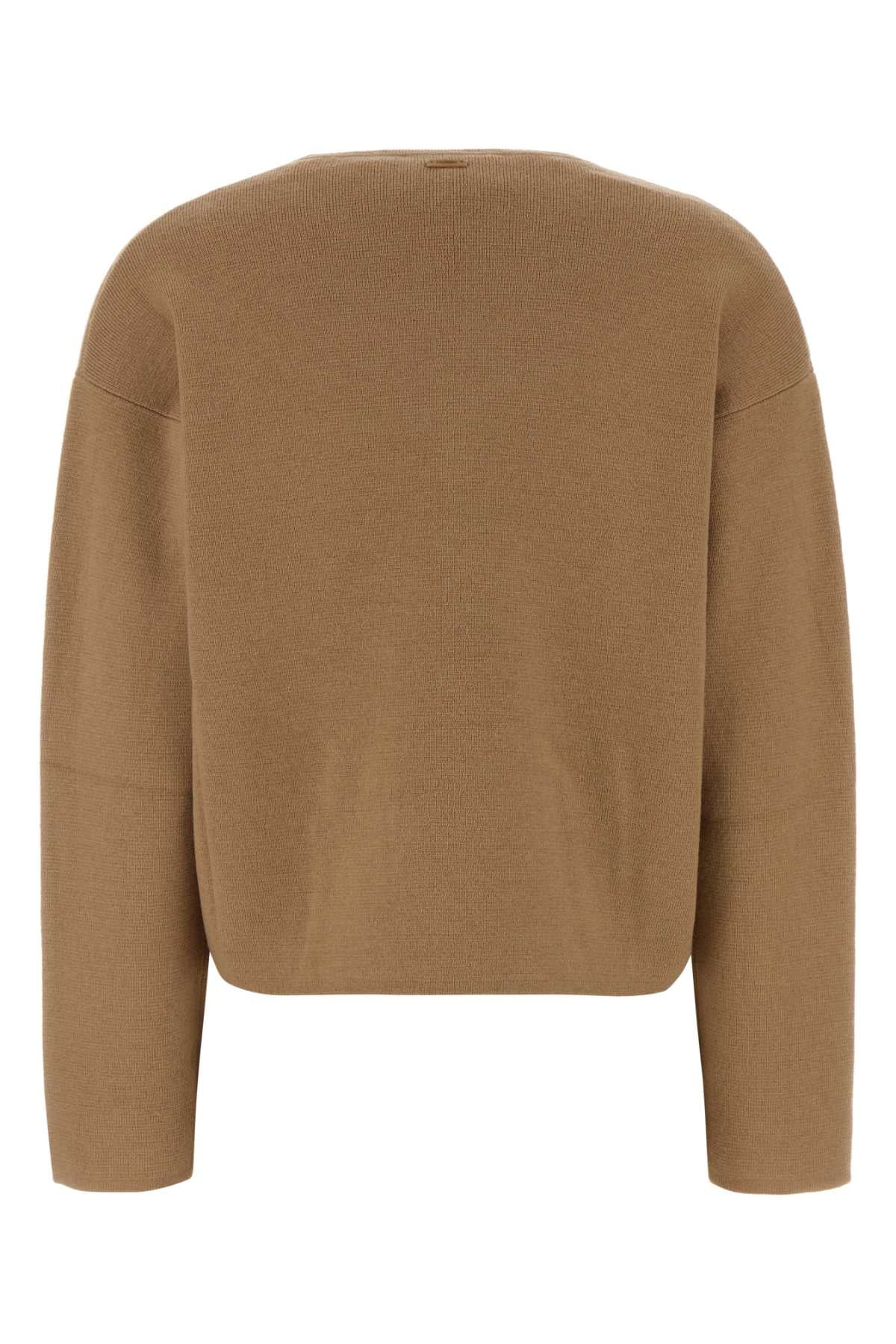 Camel Wool Blend Zibello Sweater Cammello Exterior: Cashmere Maglieria