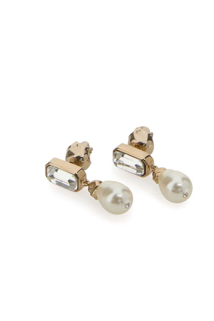 Gold Metal Skull Earrings 0953pearlstrass Orecchini