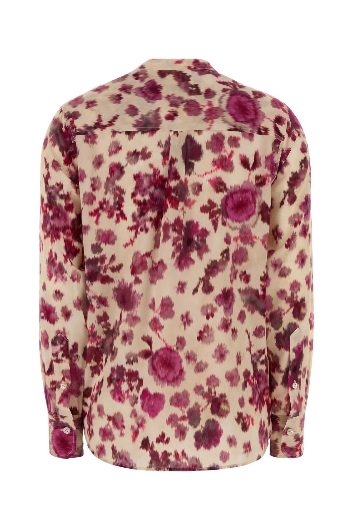 Printed Stretch Silk Rusak Shirt Pink Camicie