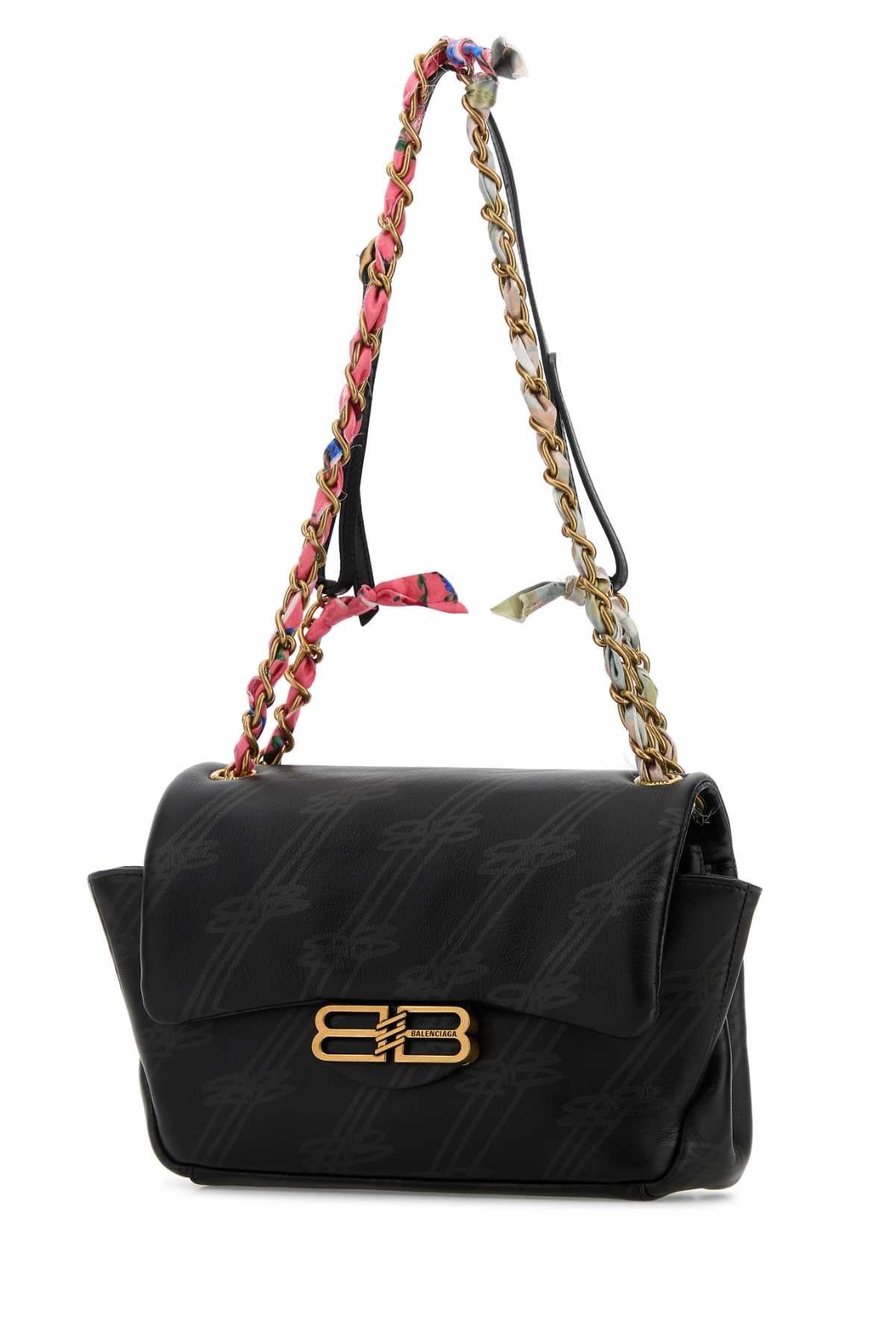 Printed Leather Mini Darling Shoulder Bag Black Borse A Mano