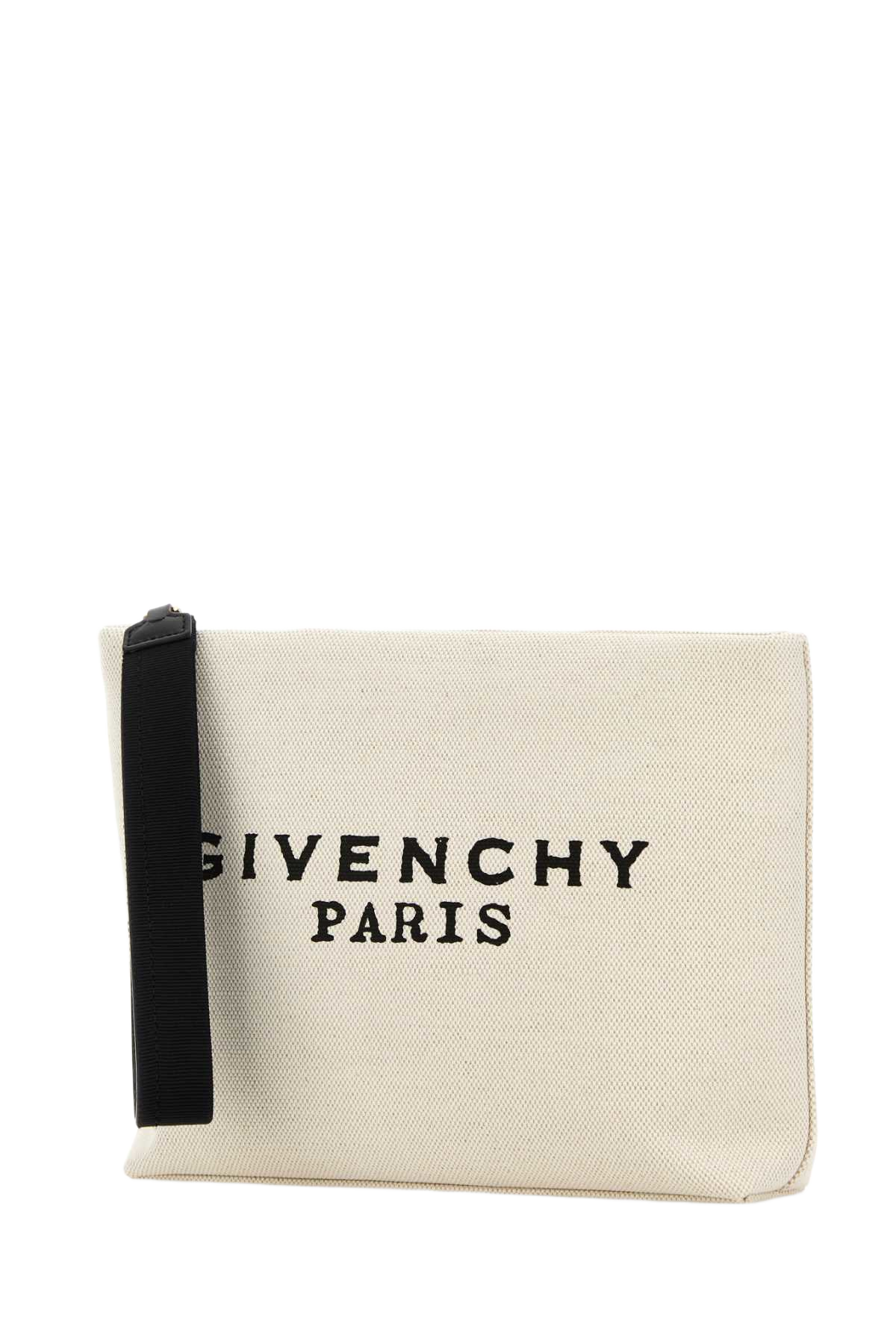 Ivory Canvas Pouch Beigeblack Beauty Case