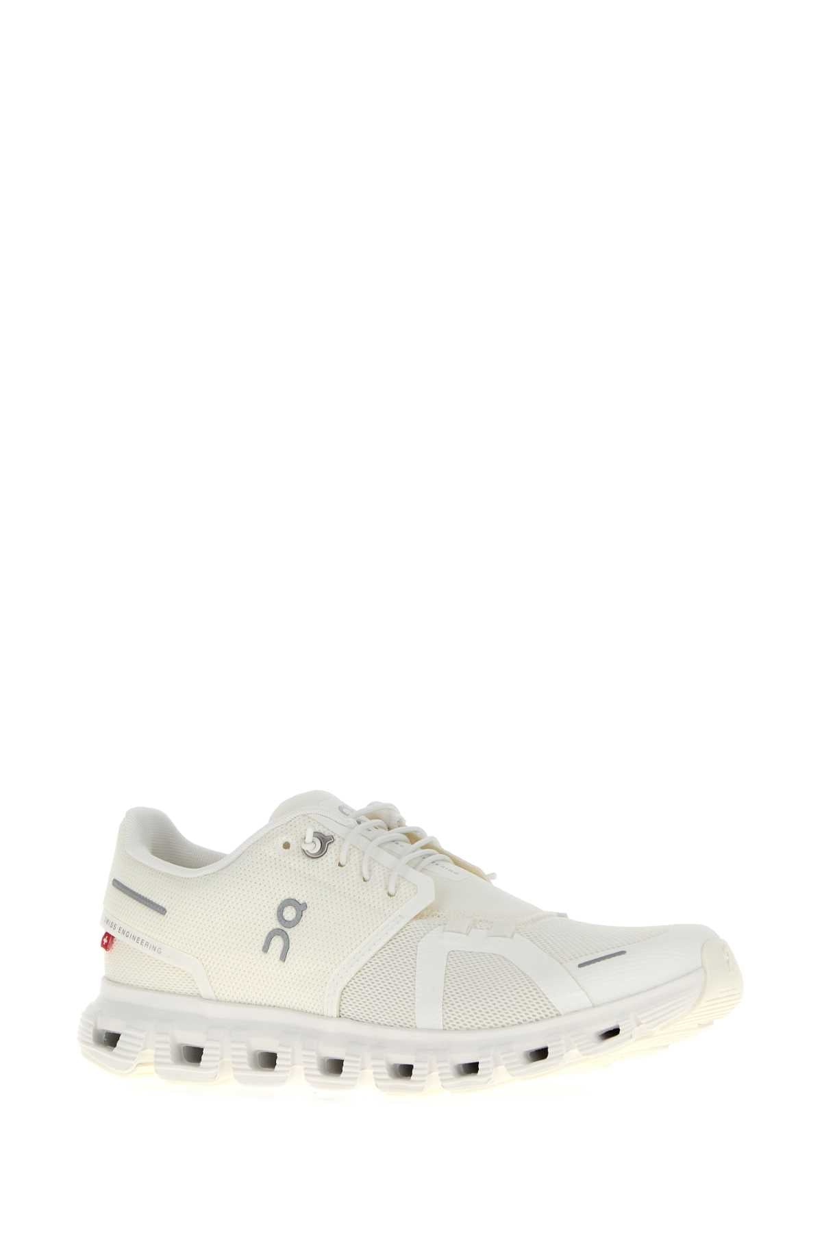 White Mesh Cloud 6 Sneakers Whitewhite