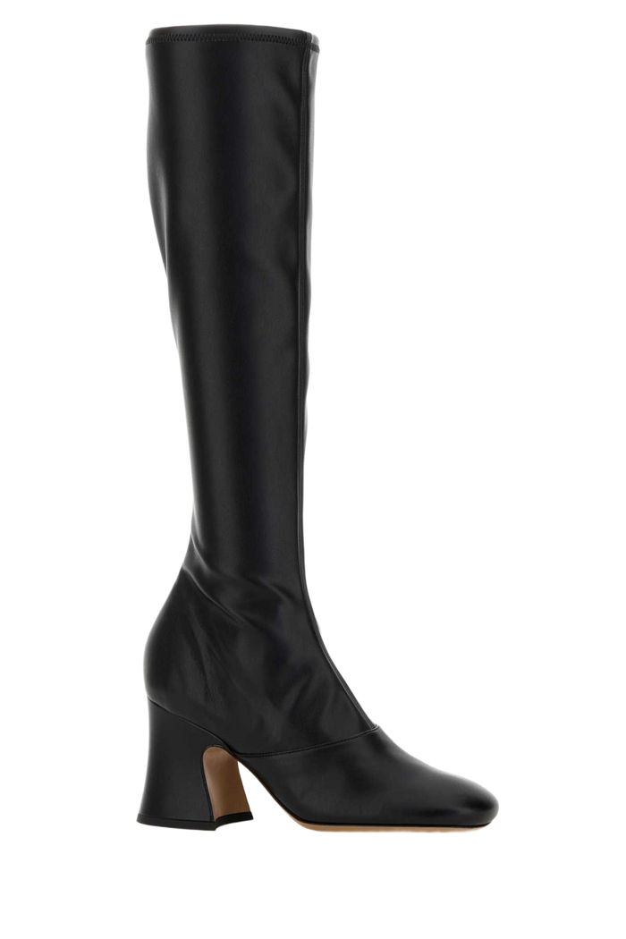 Black Synthetic Leather Janis Boots Stivali
