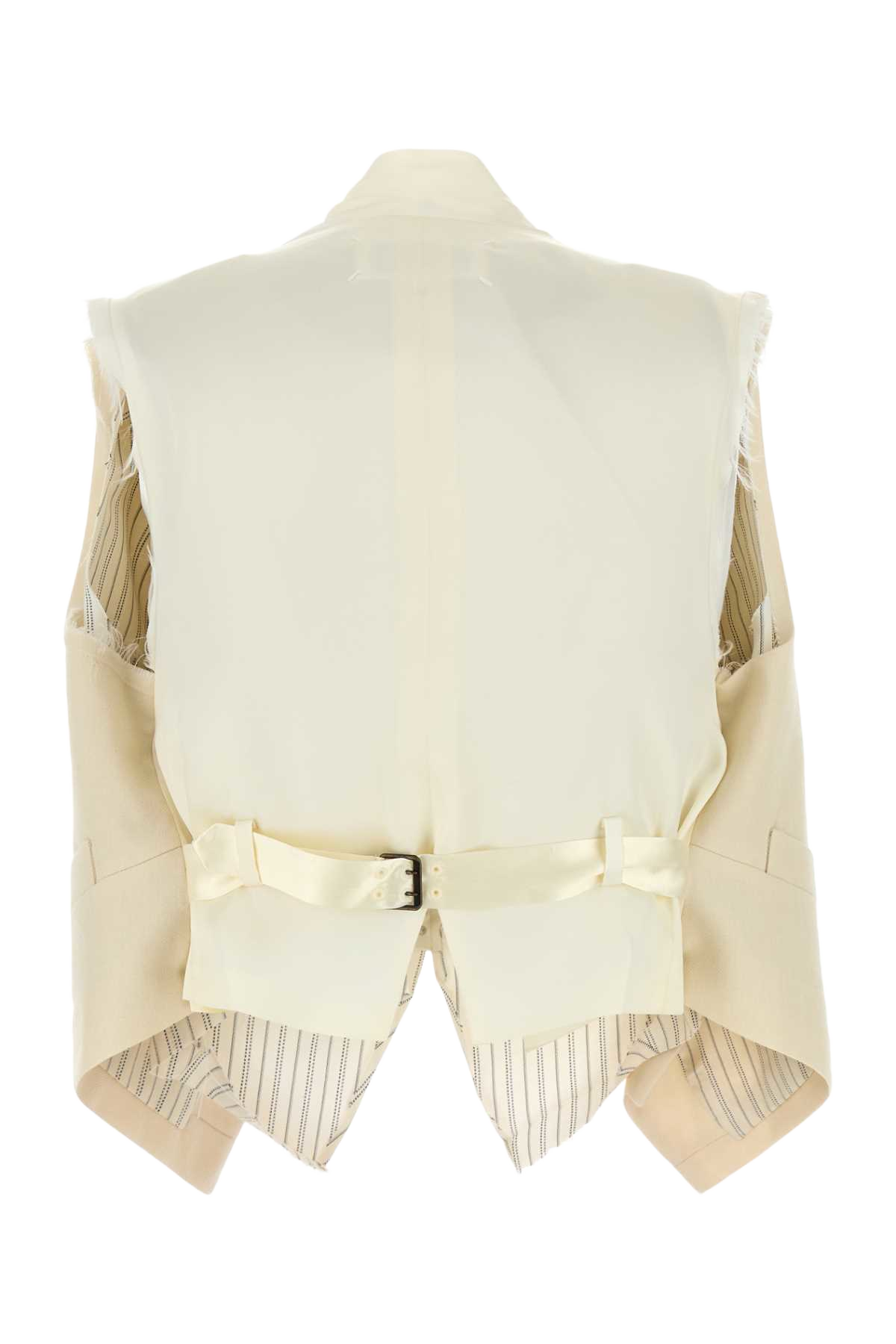 Cream Wool Vest Ecru Giacche E Gilet