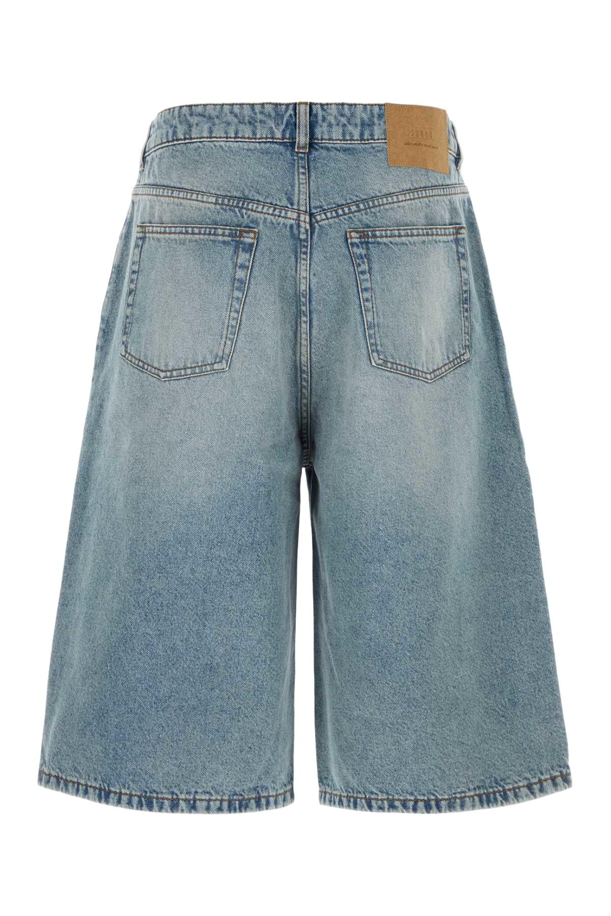 Denim Bermuda Shorts Bleuused Exterior: Cotton
