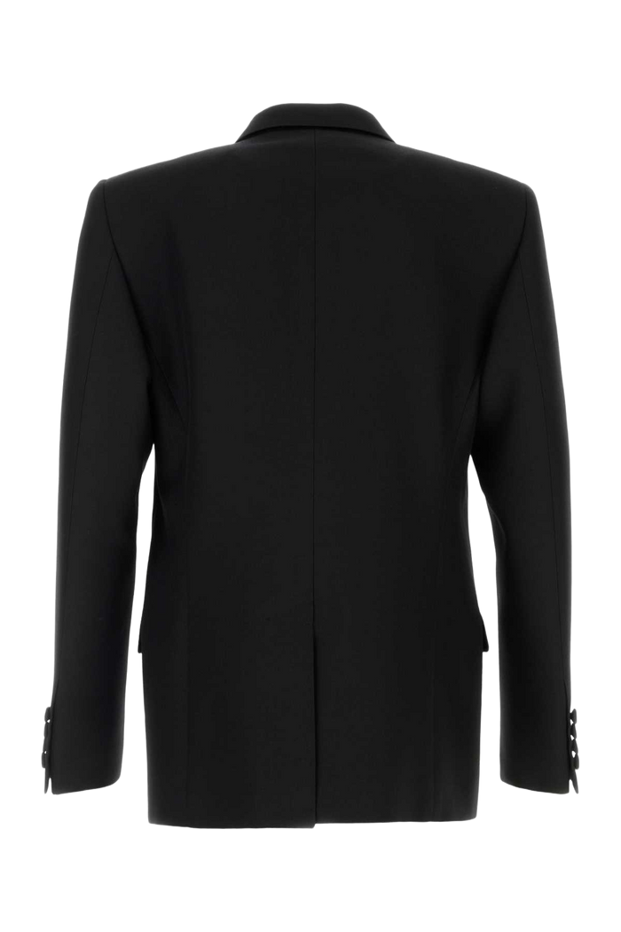Black Polyester Blend Jacket Nero Giacche E Gilet