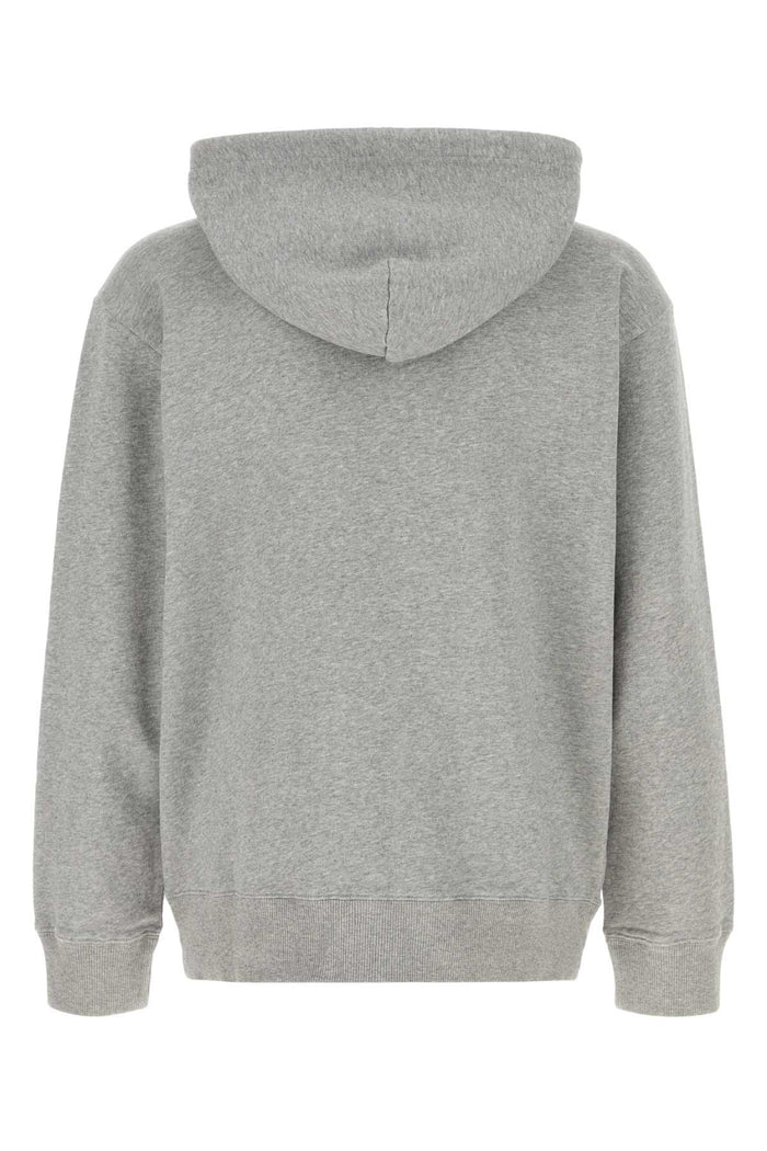 Grey Cotton Sweatshirt Lightgreymelange Cotone Felpe