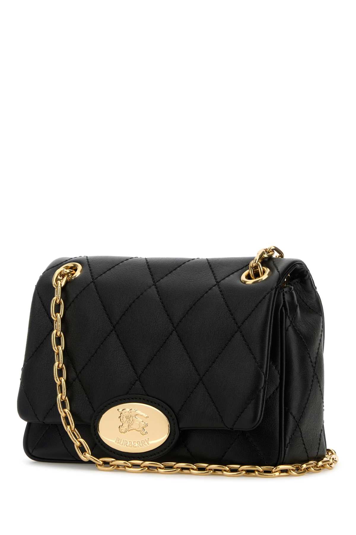 Black Leather Small Strand Shoulder Bag Borse A Tracolla