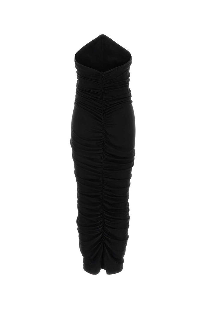 Black Stretch Viscose Dress Abiti