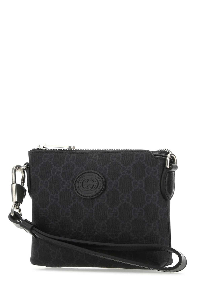 Black Gg Supreme Fabric Clutch