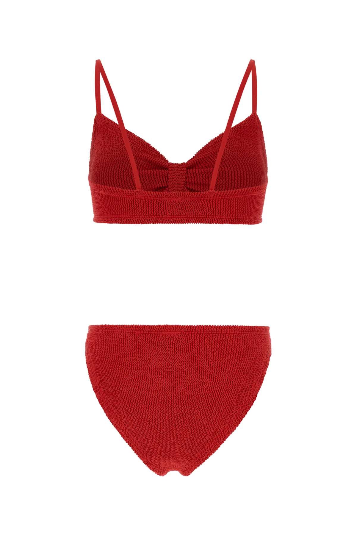 Red Stretch Nylon Alicia Bikini Exterior: Elastane Costumi Da Bagno