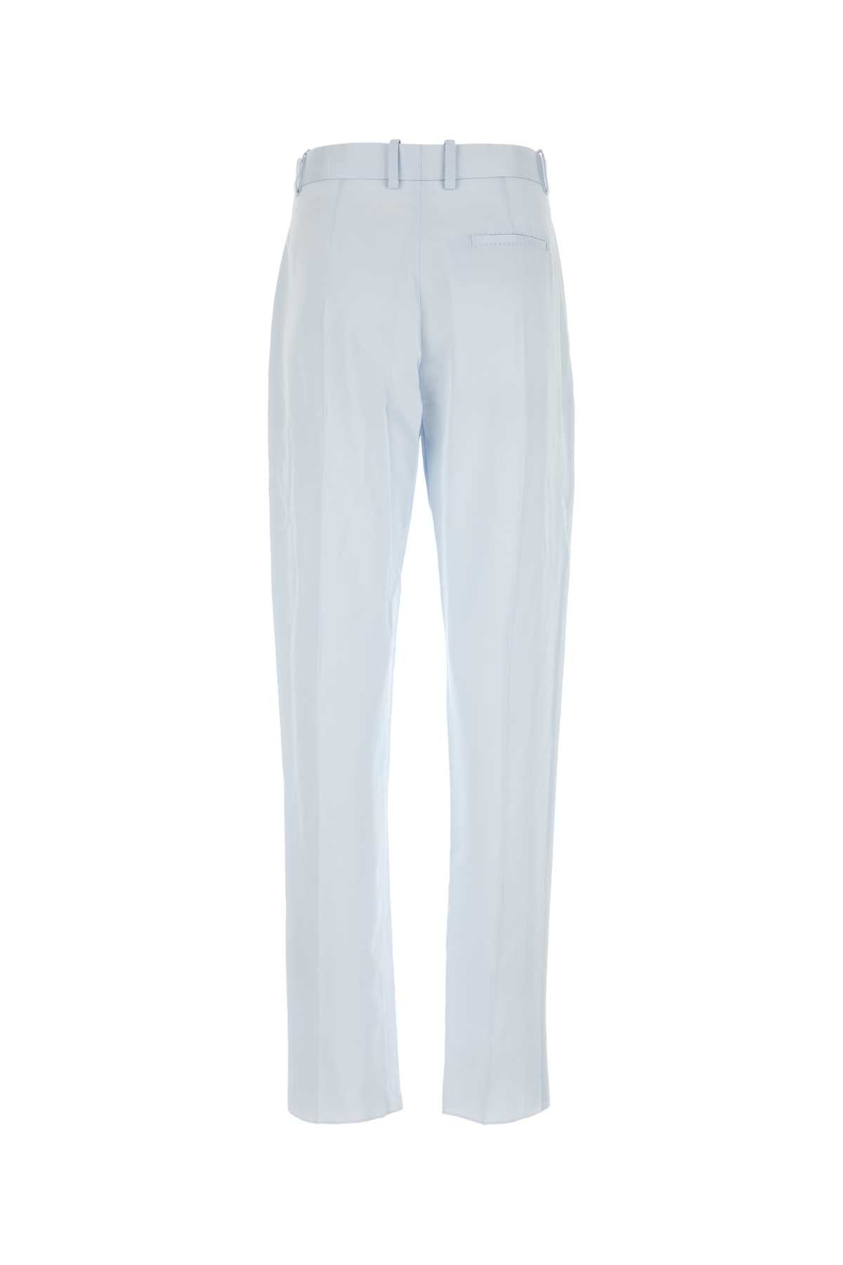 Pastel Light-Blue Twill Pant Morningmist Exterior: Viscose Pantaloni