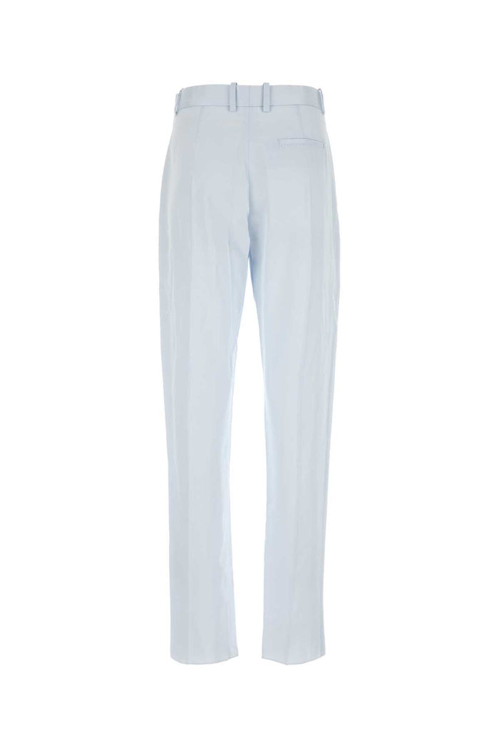 Pastel Light-Blue Twill Pant Morningmist Exterior: Viscose Pantaloni