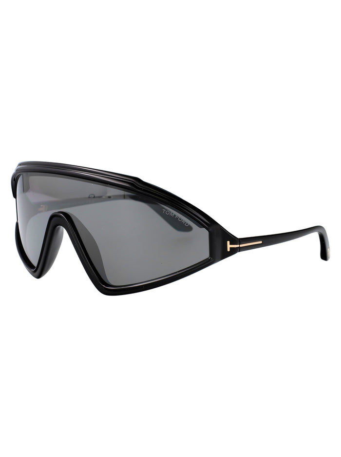 Lorna 01c Nero Lucido / Fumo Specchiato Acetate Sunglasses