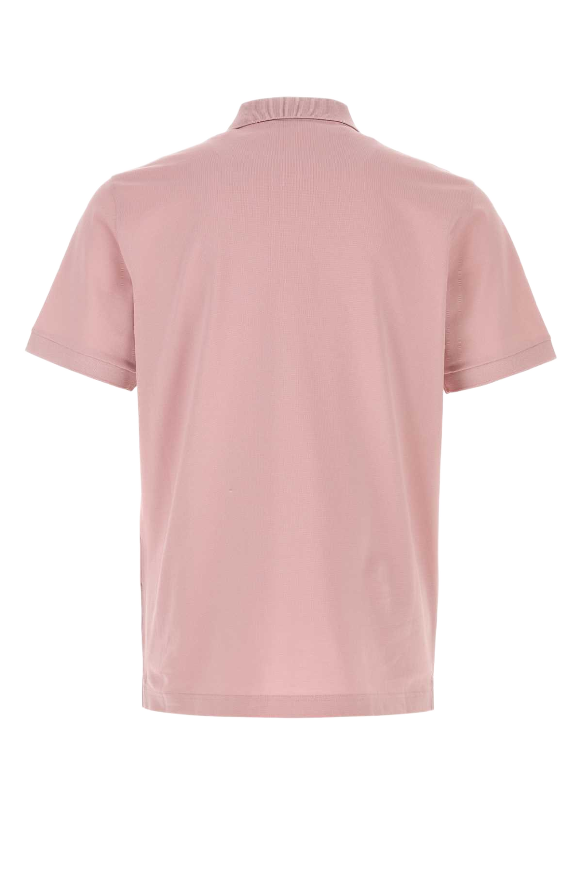 Pink Piquet Polo Shirt Alabastro Exterior: Cotton T-shirt
