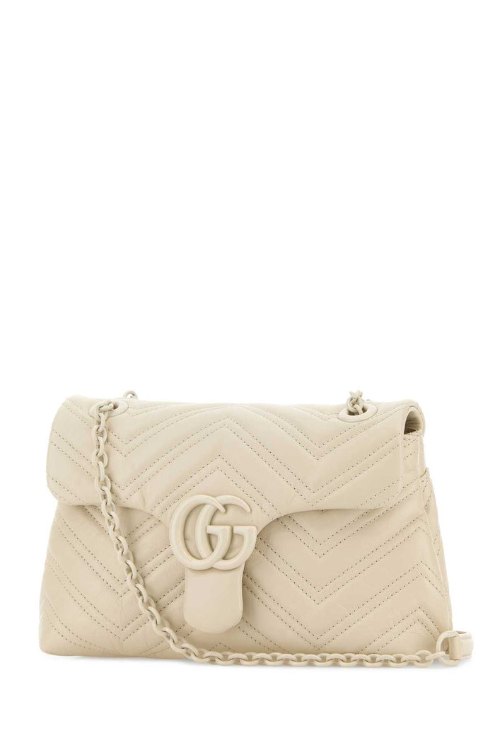 Ivory Nappa Leather Small Gg Marmont Shoulder Bag Newivoirenivniv Borse A Tracolla