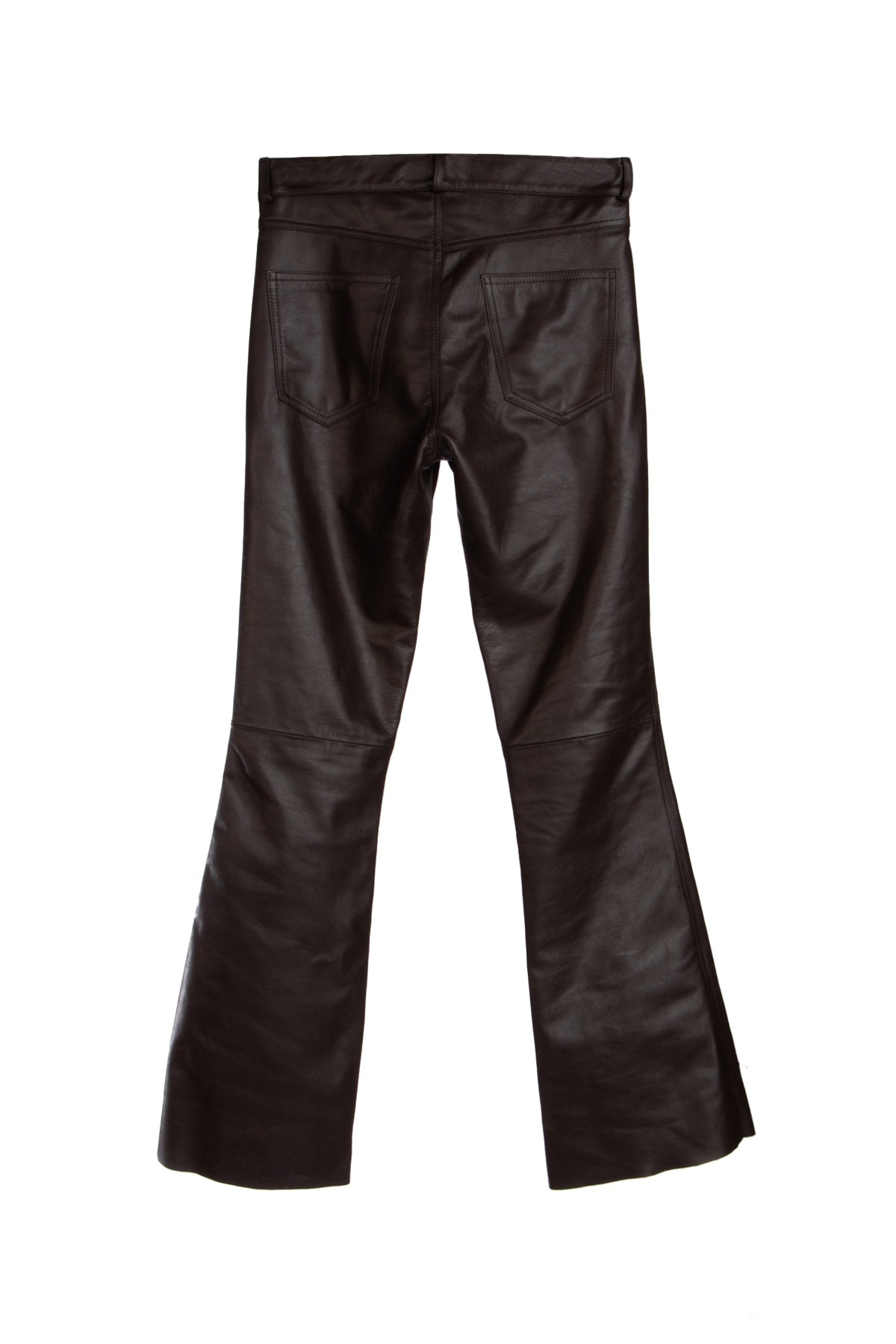 S01ps05l1 Coffee Lamb Leather Pantaloni