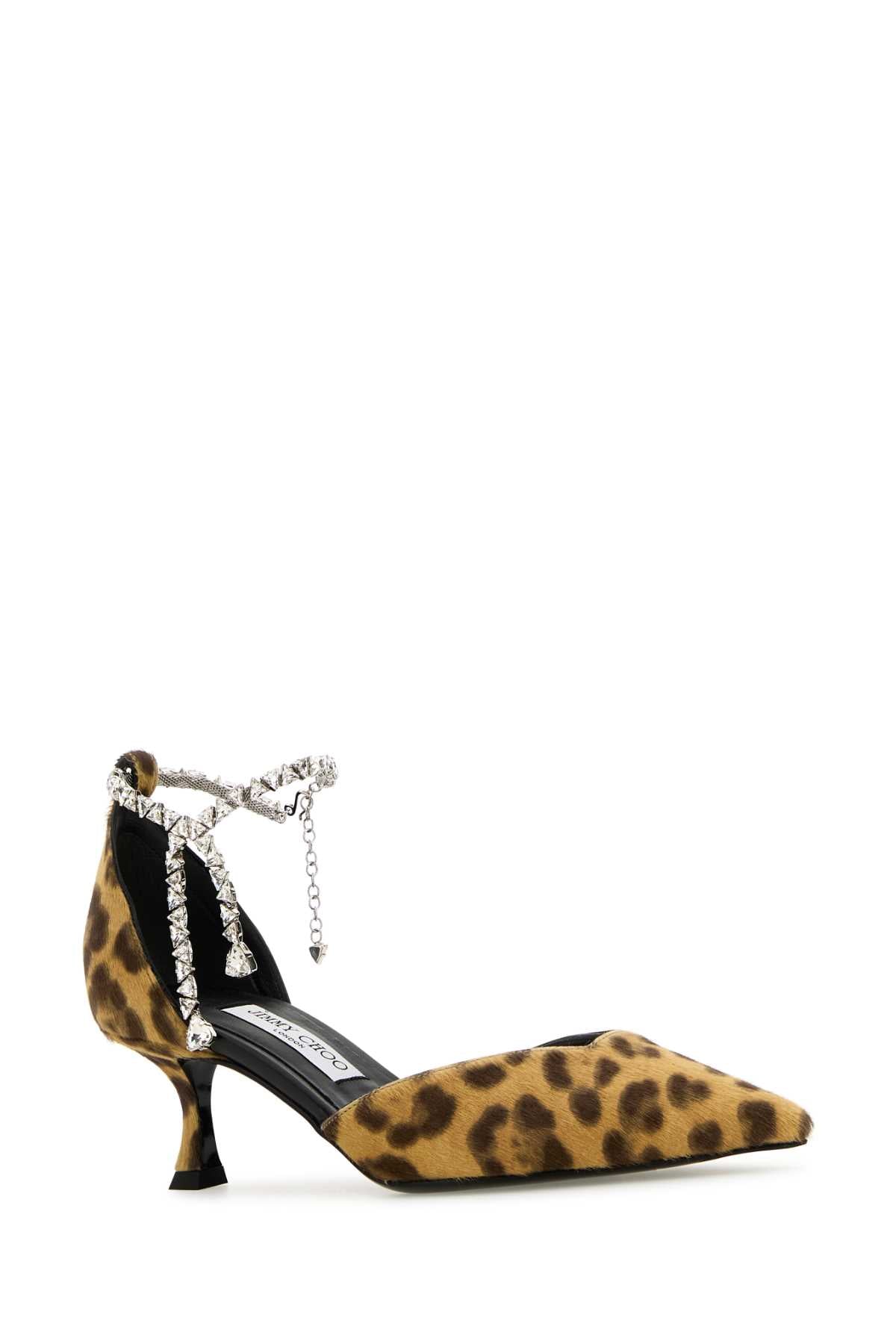 Printed Calf Hair Stevie 50 Pumps Natural Scarpe Con Tacco