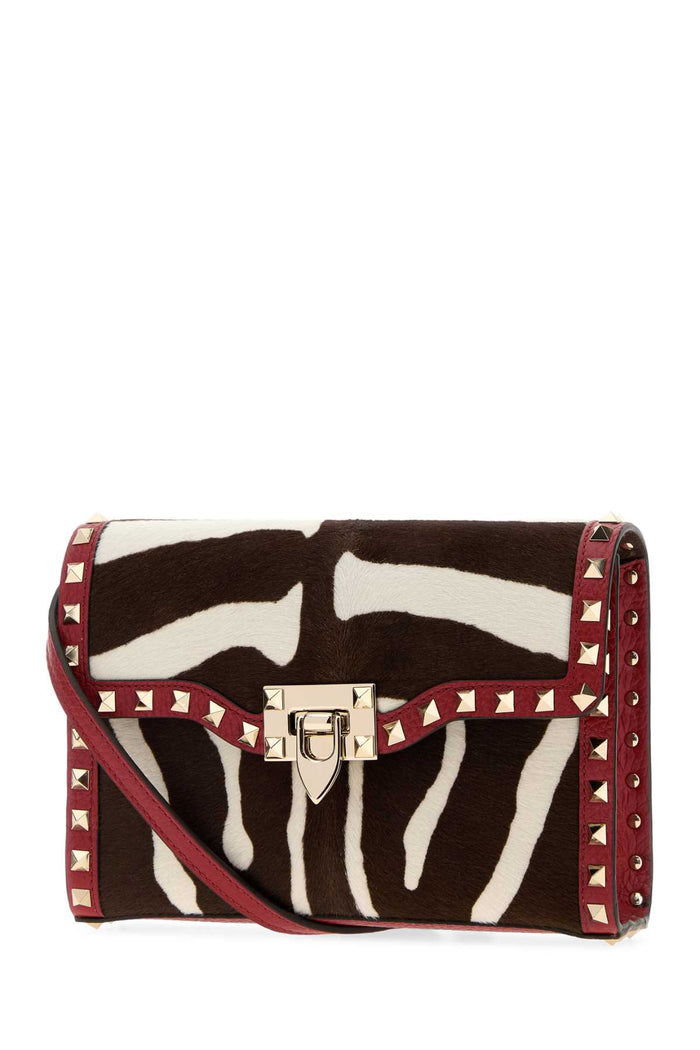 Printed Calf Hair Rockstud Crossbody Bag Biancotestadimororossov Borse A Tracolla