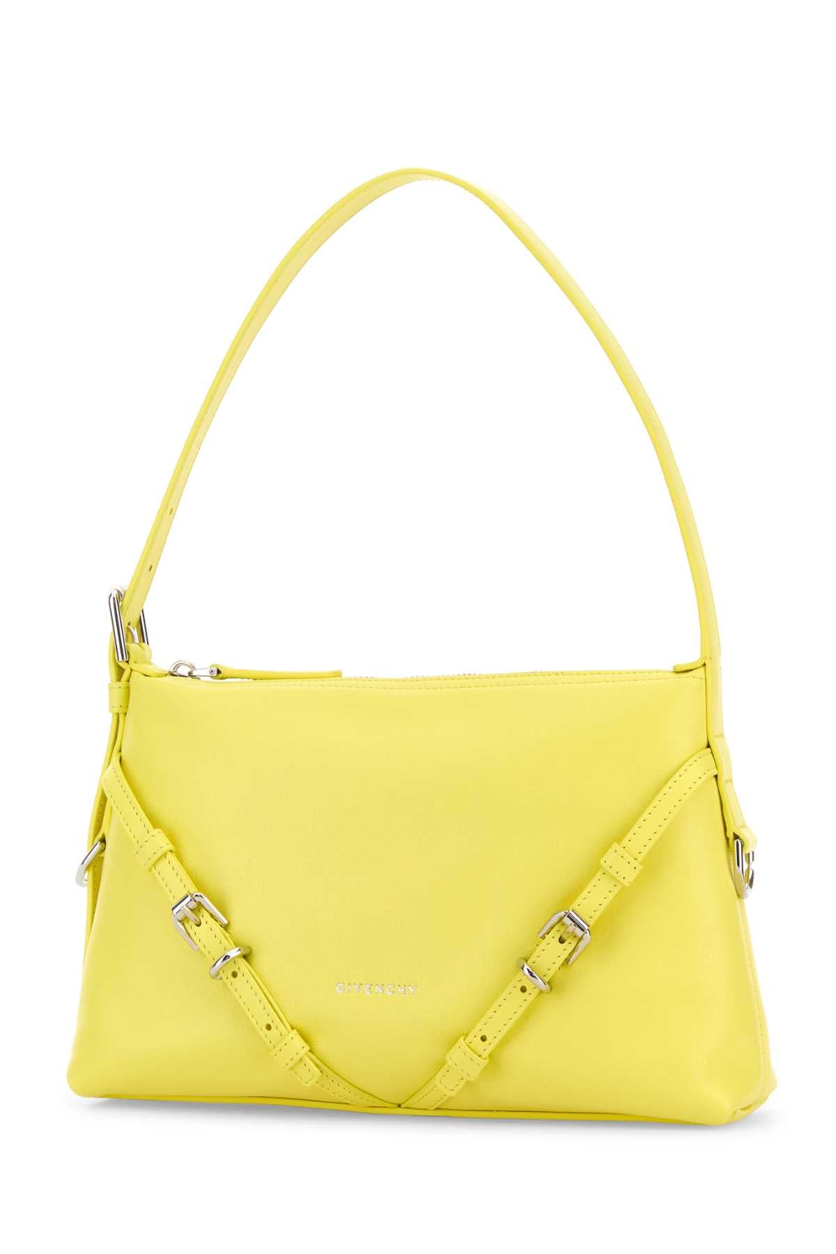 Yellow Leather Mini Voyou Shoulder Bag Acidyellow Borse A Mano
