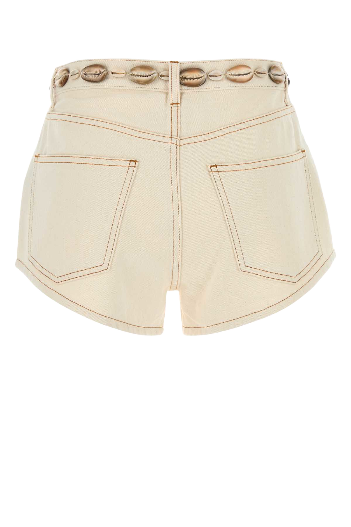 Sand Denim Ocean Dream Shorts Whiteraw Exterior: Cotton