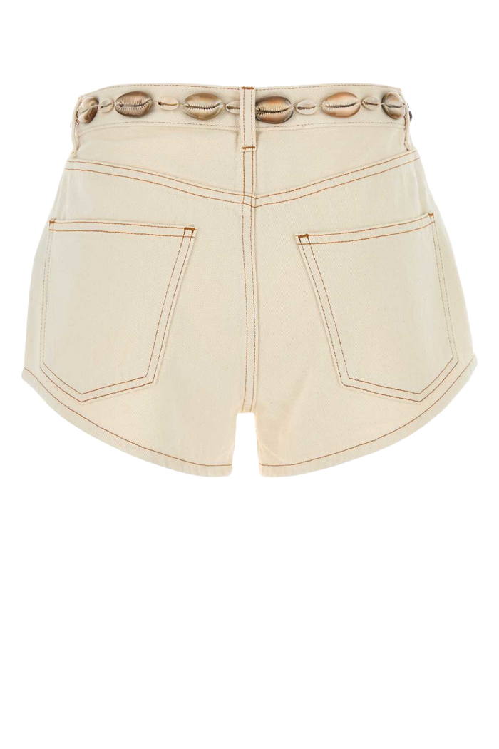 Sand Denim Ocean Dream Shorts Whiteraw Exterior: Cotton