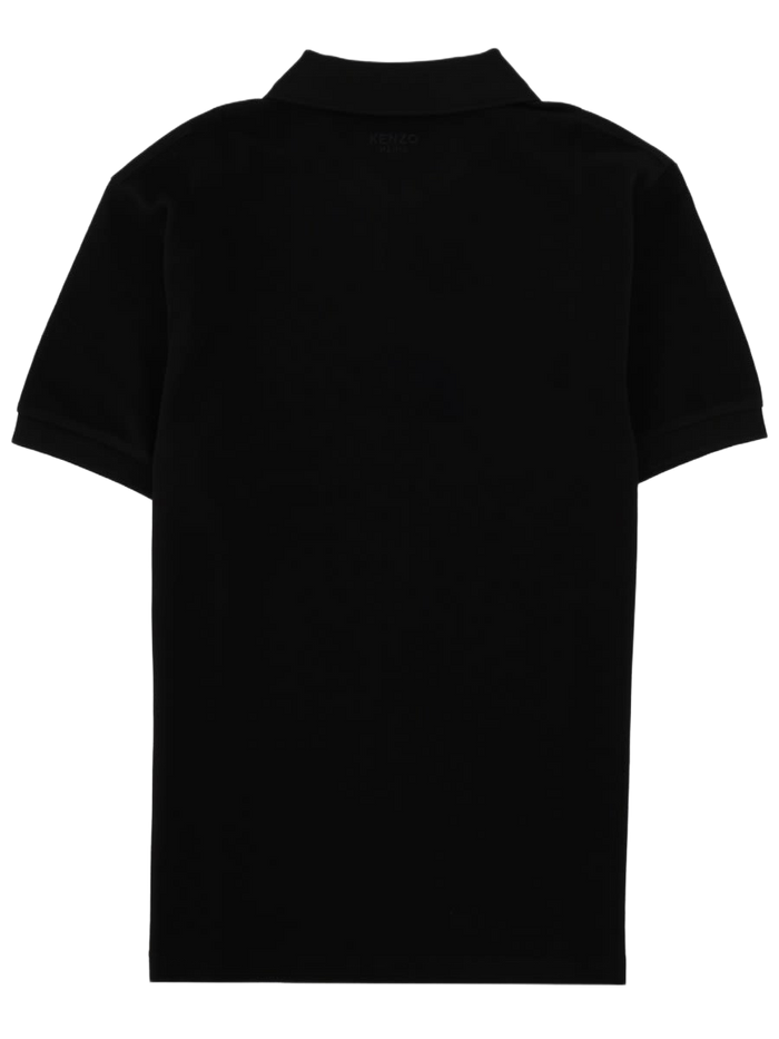 Polo With Logo Black Cotton Shirts