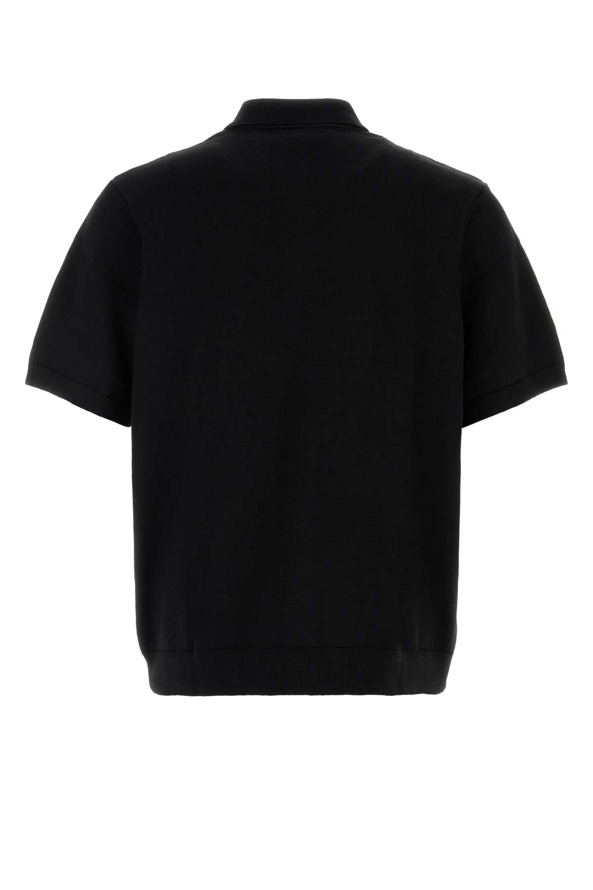 Embroidered Cotton S-S Mello Knit Shirt Mellostripeblack Exterior: Camicie