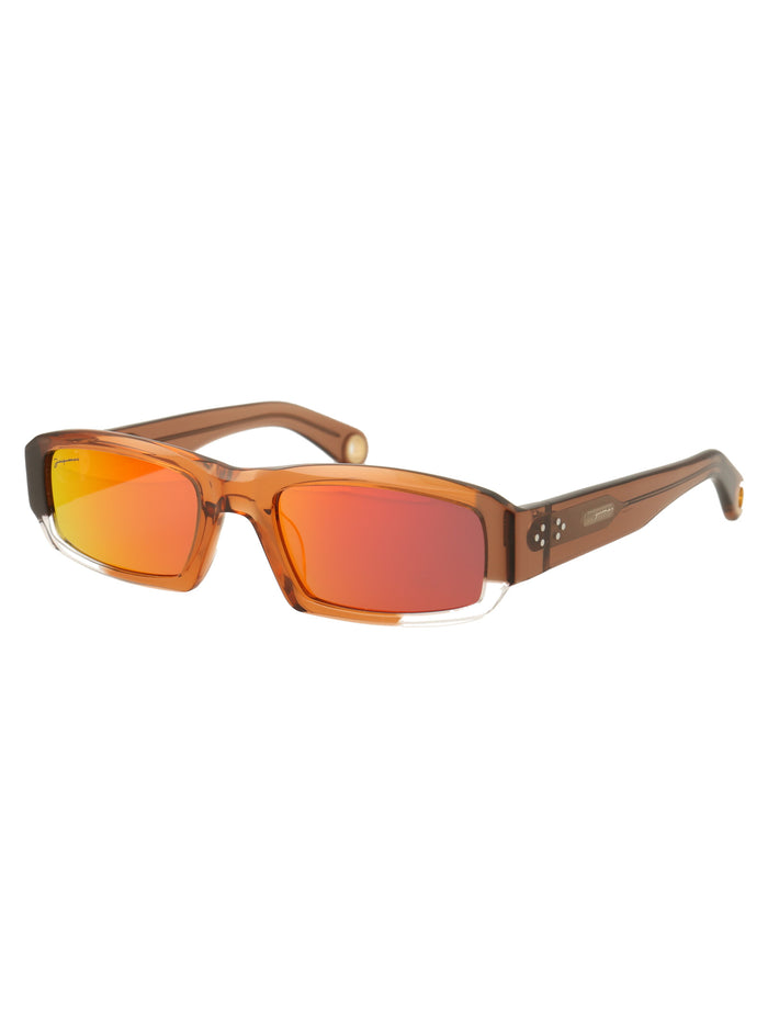 Les Lunettes Altu Multi Brown Acetate Sunglasses