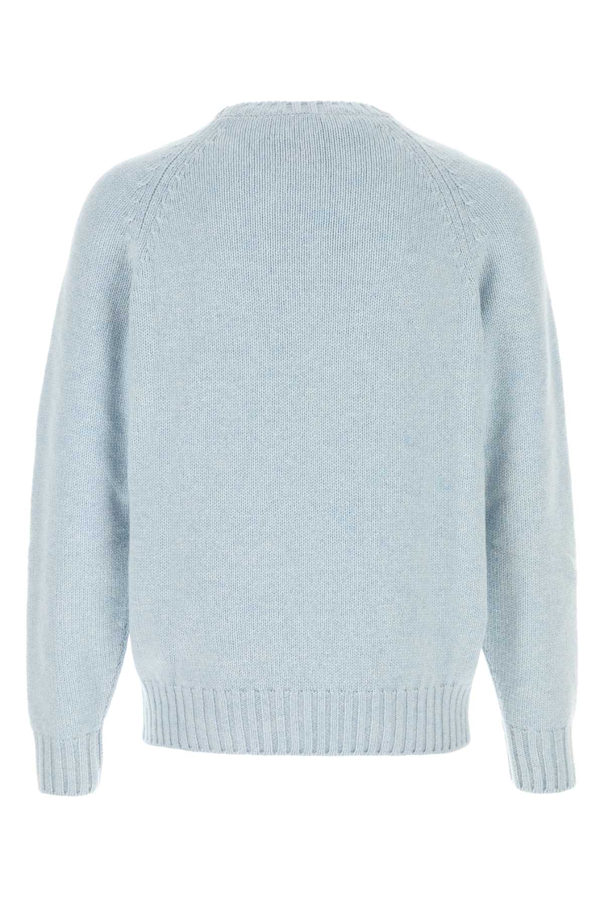 Light-Blue Cashmere Sweater Lightblue Exterior: Maglie