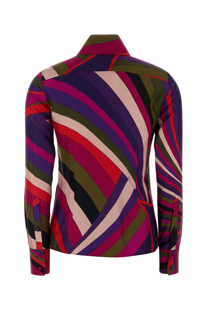 Printed Silk Shirt Muticolor Exterior: Camicie